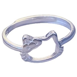 Sterling Silver Ring for Women, Mothers Ring Purity Jewelry Eternity Cat Ring for Women, Sterling Silver, No Gemstone