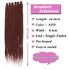 Samtress 24 Inch Dreadlock Extenisons 20 Strands Copper Red Single