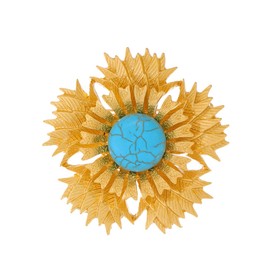 FAIRYGATE Women's Brooches & Pins Blue Lapel Pin Cute Sunflower Brooches Women's Elegant Alloy Clothes Collocation Backpack Suit Wedding Dresses Accessories for Ladies Jewelry Brooch Pins B2440