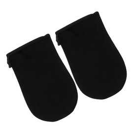 Healeved 1 Pair Body Lotion Alicator Self Tanning Mitt Applicator for Hands Exposure Needed Plush Material Easy Application Black Glove
