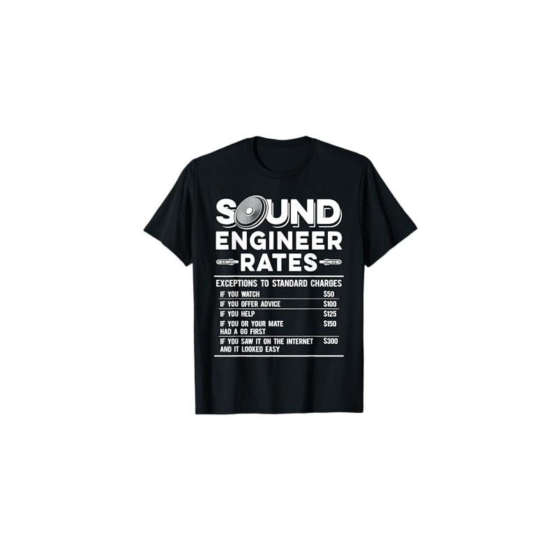 Studio Audio Engineer Rates Funny Sound Guy Tech T-Shirt