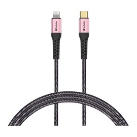 Verbatim Type C to Lightning Cable with Kevlar 120cm Rose Gold