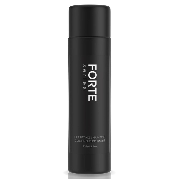 Forte Series Clarifying Shampoo For Men - Intense Cleaning of Dirt, Oils, and Product Buildup - Detoxing Formula - For Oily Hair - Peppermint Oil - Sulfate and Paraben Free (8 Fl Oz)