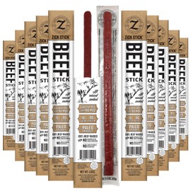Zick's Hardwood Smoked Original Beef Meat Snacks 1.3oz | Gluten-Free, Paleo Friendly, No Hormones or MSG, High Protein, Clean Ingredients, On-the-Go Individually Wrapped Sticks | Beef - 12 Pack