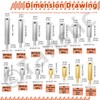 Tanstic 256Pcs M3 Male Female Iron Nickel Plated/Brass/Nylon Hex Spacer