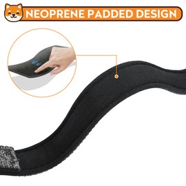 PWOD PWOD Reflective Dog Collar, Adjustable Soft Neoprene Padded Nylon Pet Collars with Buckle for Medium Dogs, Black,M