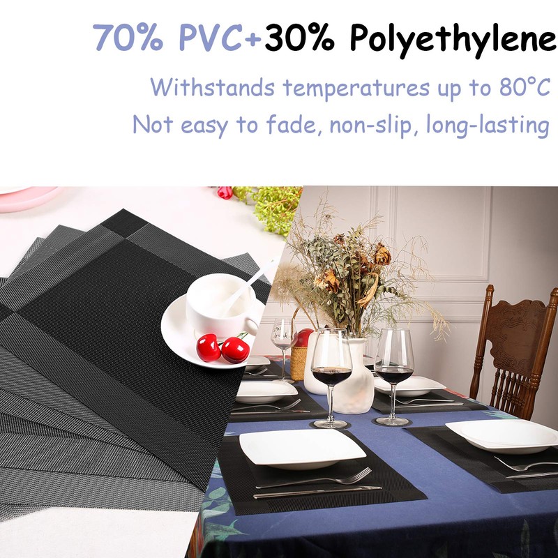 Neween Placemat with Compatible Coaster, Fine Weaving Insulation Placemat Set
