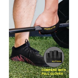 KUTOOK Gym Gloves Men Women Weight Lifting Fitness Training Hand Pull Up Workout with Wrist Support Black M