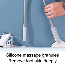 Toe Scrubber | 40x3cm Foot Scrubber in Shower with Long Handle | Soft Rubber Silicone Foot Scrubber for Shower for Seniors, Elderly, Disabled Adults
