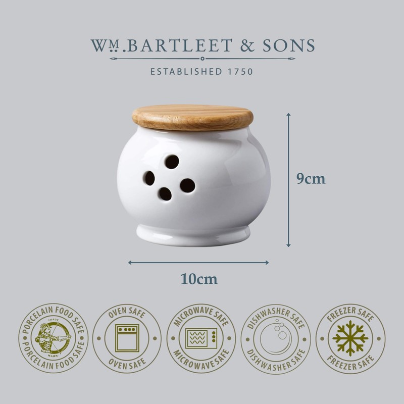 WM Bartleet & Sons 1750 Traditional Garlic Pot with Wooden