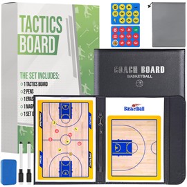 ZPU Basketball Coaching Board, Magnetic Basketball Clipboard for Coaches, Portable Foldable Basketball Play Board with Dry Erase, Marker Pen and Magnets, for Teaching and Game Plan