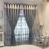 Amidoudou 1 Pair European Double Layer Curtains for Living Room