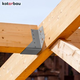 KOTARBAU® Joist Hanger 50 x 105 mm Wood Connector Made of Galvanised Steel Joist Hanger Joist Connector Heavy Duty Joist Connector Wooden Beam Connector Wooden Beam