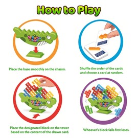 GHTMONY 48PCS Board Games for Kids 8-12, Fun Family Board Games for Kids 4-6, Balance Stacking Board Games for 2 Players Family Games, Parties, Travel, Kids & Adults