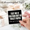 Funny Bathroom Wooden Block Sign - Text Me If You