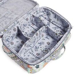 Vera Bradley Estuche organizador de maquillaje de algodón para mujer, Citrus Paisley - Algodón reciclado, Talla unica