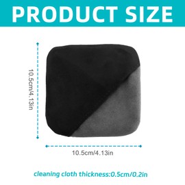 Car Screen Cleaner,Foldable Car Screen Cleaner Cloth,Square Microfiber Auto Screen Cleaning Pad,Touch Screens Clean Wipes for Car Dashboard LCD Display,Car Wash Accessories for Truck SUV RV (Black)