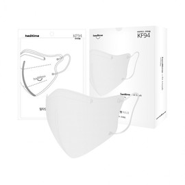 KF94 Healtyme V-fit Bird Beak Type Medium Mask, 100 Count (Individually Wrapped), KFDA Approved Ships Today White / Without Inner Box