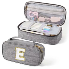 YOOLIFE Birthday Gifts for 7 8 9 10 11 12 13 Year Old Girls, Gifts for Teen Girls Kids, Cute Pencil Case for Girl, E (Grey)