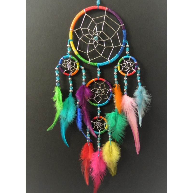 DREAM CATCHER FOR BOYS AND GIRLS RAINBOW DREAMCATCHER BEDROOM DECORATION