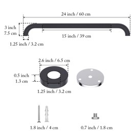 24 Inch Anti Slip Shower Grab Bar Oil Rubbed Black 1.25" Diameter,Munzong Bathroom Grab Bar, Knurled Bathroom Balance Bar,Safety Hand Rail Support Handicap Elderly Senior Assist Bath Handle