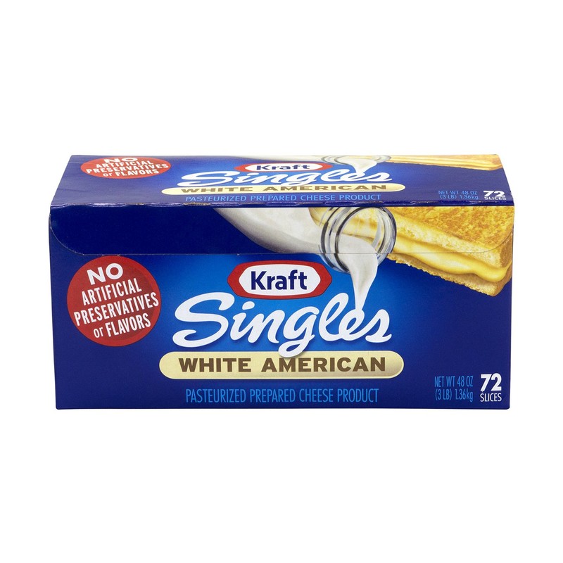 Kraft White American Cheese Singles, 72 Count