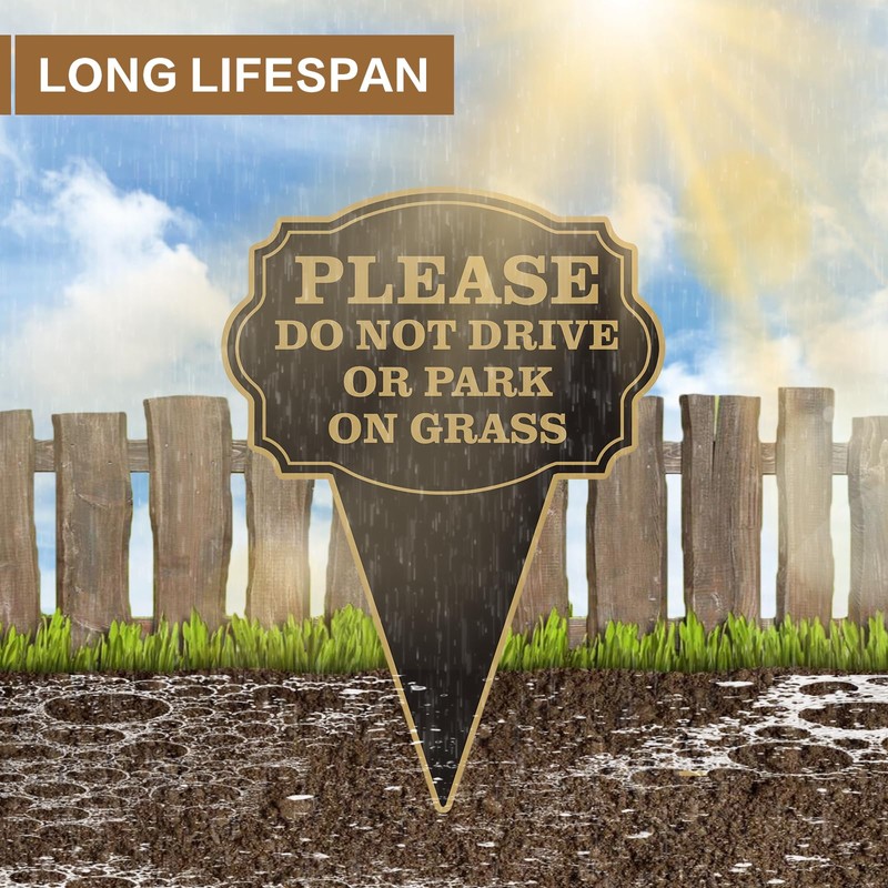 Double Sided Yard Sign,Do Not Drive or Park on Grass