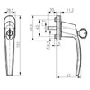 SOTECH Window Handle Lockable (Keyed Alike Keyed) with 45° Grid