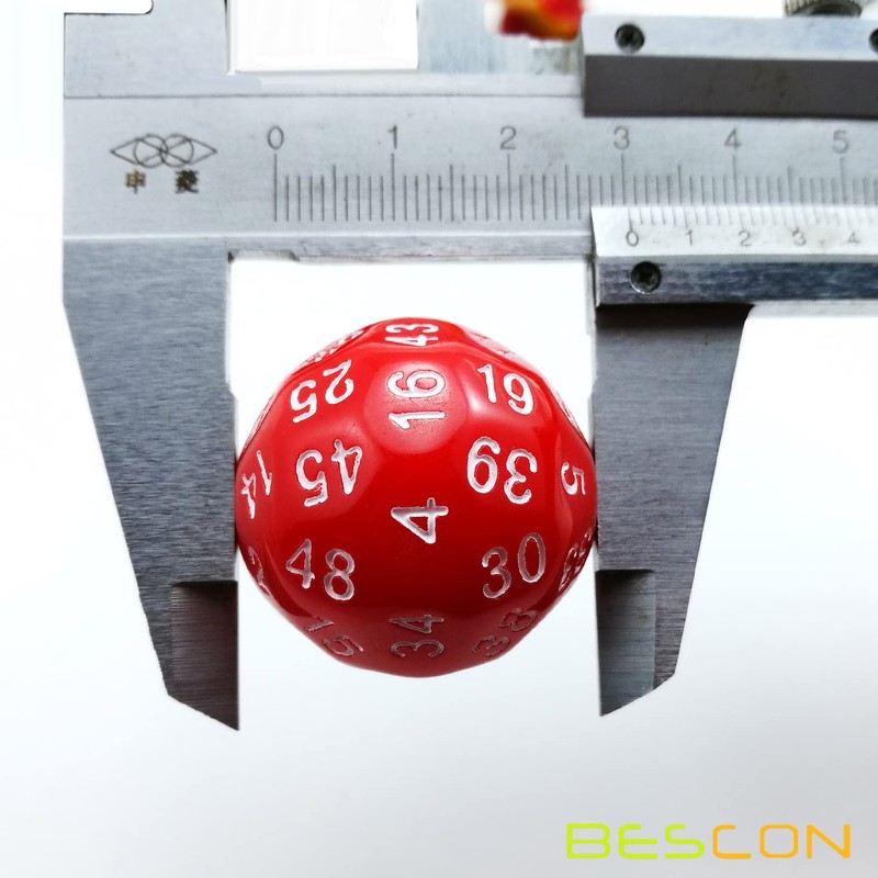 Bescon Polygonal Polyhedral Dice, 50 Sides Dice, D50 Die, 50