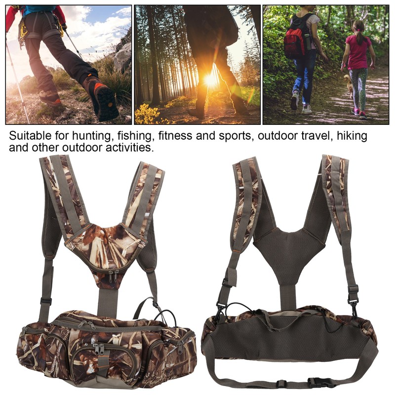 Outdoor Hiking Backpack Waist Bag with Bottle Holder Camping Shoulder