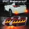 BINQIGOO 2Pc Full LED Rear Bumper Reflector Lights Kit for