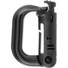 6 Pcs D Shape Plastic Carabiner Hook Black Molle Carabiner