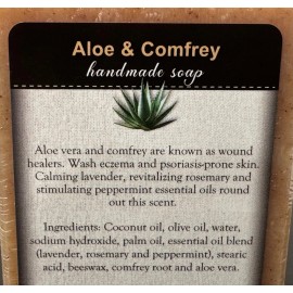 Garden Path Soap ALOE & COMFREY BAR SOAP -  Calming Lavender Rosemary & Peppermint