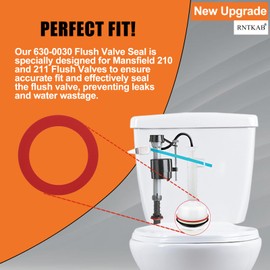 Flush Valve Seal for Mansfield 210/211 Flush Valve - 5-Pack Toilet Gasket Replacement Parts - Upgraded Leak-Proof Silicone 630-0030 Seal