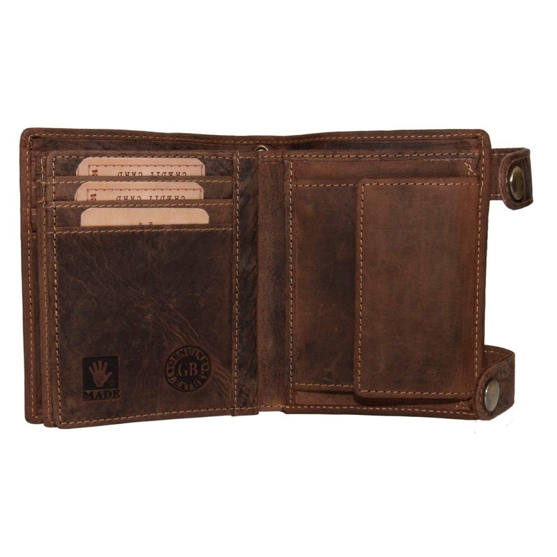 Green Burry 1796A Skull Wallet Colour: Saddle Brown 25, Saddle