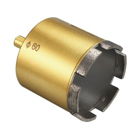 CoCud Diamond Core Drill Bit, 60mm Dia Round Shank, Tiles Stones Marble Concrete Dry/Wet Hole Saws - (Applications: for M10 Angle Grinder), 1-Piece
