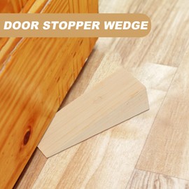 KALLORY 10pcs Triangle Wood Wedge Bolt Cork Door Stopper Car Door Bumper Nailless Door Stop Sliding Door Mute Door Stopper Wall Protector Door Wedge