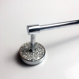 EagleWiz Silver Double Diamond Toilet Roll Holder with General Wall Fittings