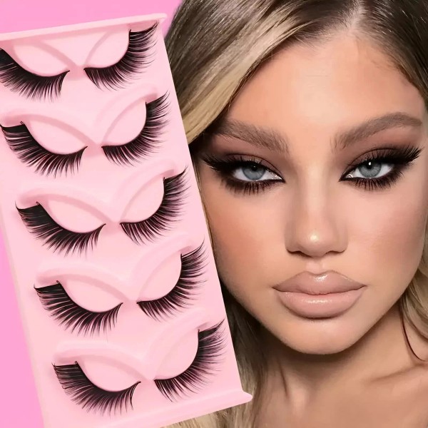 Unbranded Cat Eyelashes 5 Pairs | Fluffy Mink Lashes |