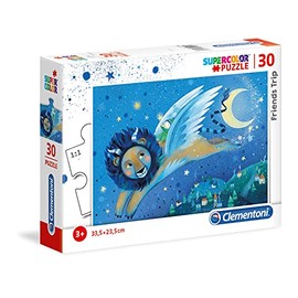 Clementoni 20254 Supercolor Ausflug mit Freunden – Puzzle 30 Teile ab 3 Jahren, buntes Kinderpuzzle mit besonderer Leuchtkraft & Farbintensität, Geschicklichkeitsspiel für Kinder
