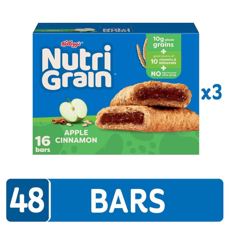 Nutri-Grain Breakfast Bars, Made with 10g Whole Grains, Snack Bars,