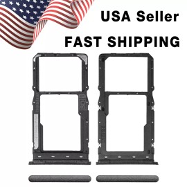 For Motorola Moto G Play Power Pure XT2093 XT2117 2021 Sim Card Tray Holder - For Moto G Pure Black