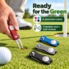 4 Pack Golf Divot Repair Tool Set - Foldable Metal