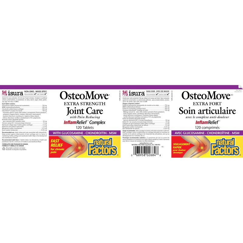 OSTEOMOVE EXTRA STRENGTH JOINT CARE - 120 CAPS