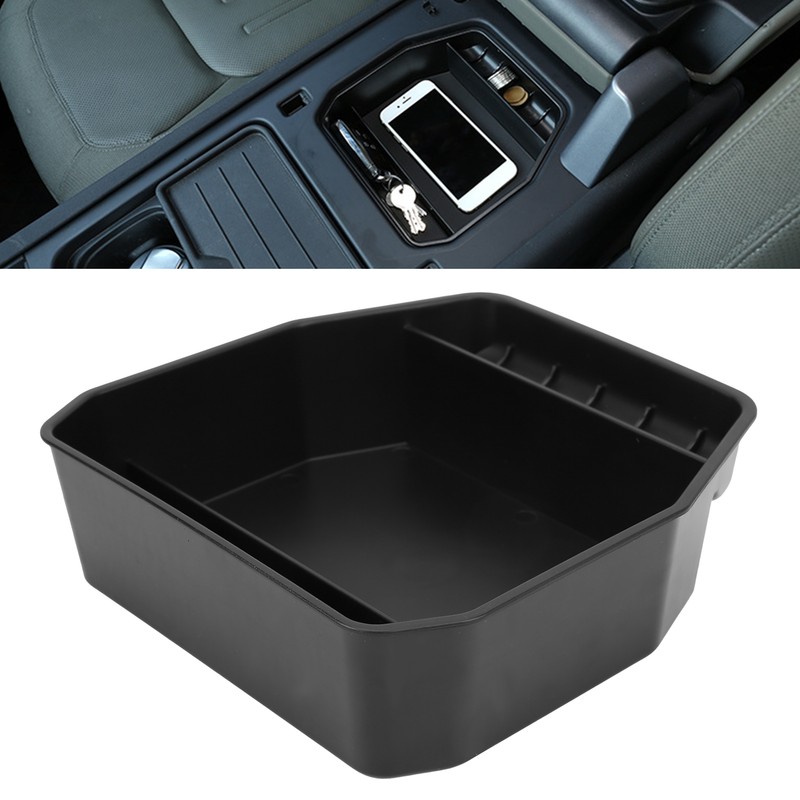 Armrest Storage Box Tray with Non Slip Liner Replacement for