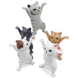 Dancing Cats Pen Holder,Cat Lover Gifts,Creative the Coffin Dancers for Desk or Home Decoration Ornaments Small Item Storage Cute Working Cats 5PCS