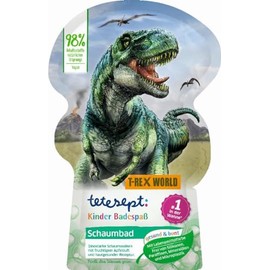 tetesept Kids Dino Adventure Bubble Bath with Fruity Apple Fragrance and Nourishing Aloe Vera - 1 x 40 ml - Children's Bath Fun with Bath Foam and Green Water