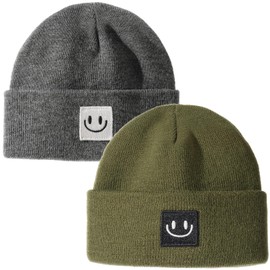FURTALK Baby Beanie Cute Toddler Winter Hat Knit Boys Girls Warm 2 Pack Kids Embroidered Beanies Cap for 0-8 Years