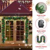 Christmas Garland with Lights 9FT, Battery Powered 50 LED Lights,