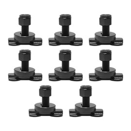 UOIENRT 8pcs Double Lug Threaded Stud Nut with L Track Rail for Pickup, Truck, RV, ATV, 6000 LBS Heavy Duty Steel